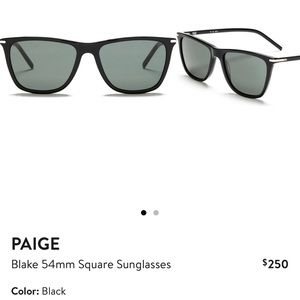 Never Worn Paige Blake 54MM Black sunglasses